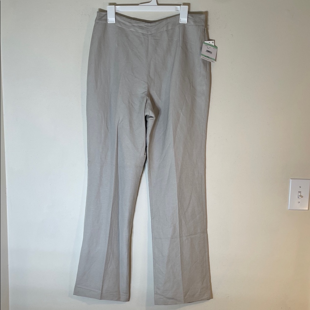 KASPER AUDREY Classic Linen Blend Side Zip Double Layer Pants. 8. NWT.